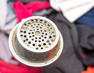 Metal appliance part with perforated top