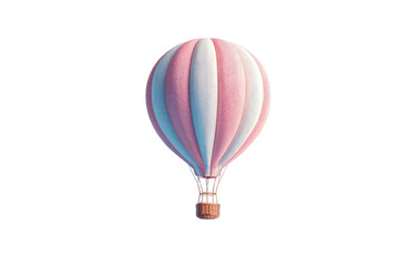 Fototapeta premium Pink and white hot air balloon (1)