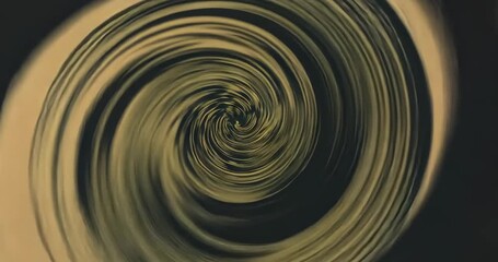 At start black spiral emerging and rotating on beige canvas, accelerating into deep vortex - Powered by Adobe