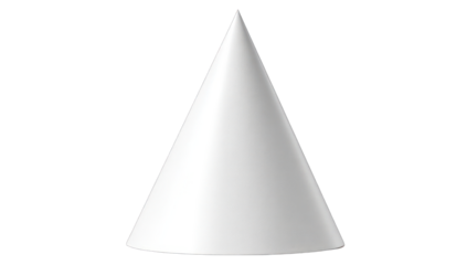 Simple white cone shape