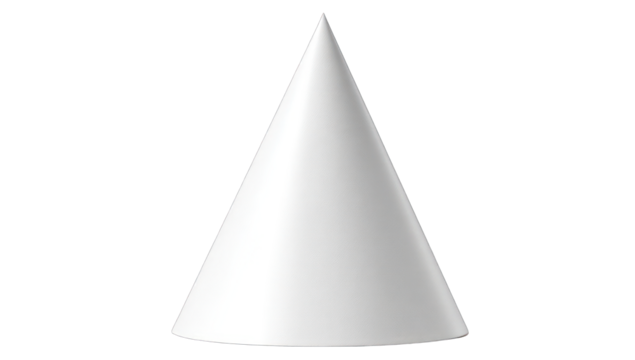 Simple white cone shape