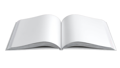 Open book, blank pages