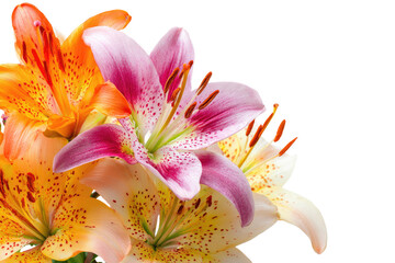 Fototapeta premium Close-up of vibrant lilies