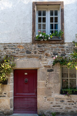 Walking in Uzerche, historical fortified royal patronage medieval town in Correse department, Nouvelle-Aquitaine, France, old houses and narrow streets