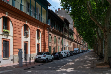 Views of Toulouse, city in southern France, Haute-Garonne department, Occitania region, centre of European aerospace industry with pink red bricks houses, travel destination