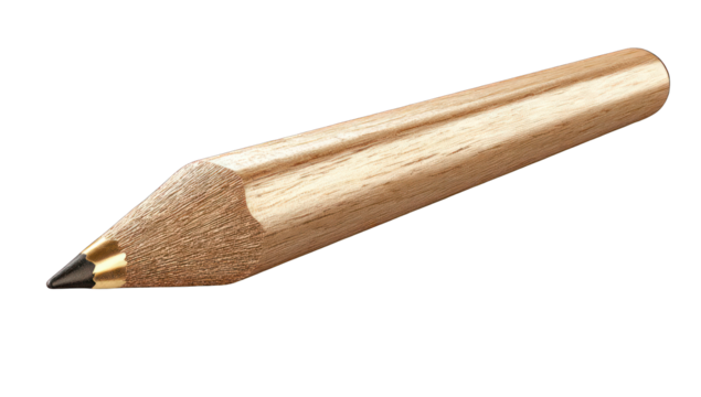 Wooden pencil, angled tip
