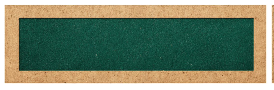 Rectangular, dark teal colored area framed by light beige, textured border