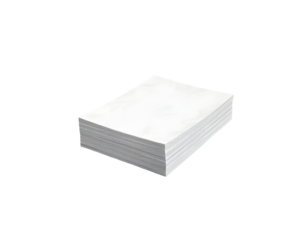Stack of white paper sheets, stationery for office and print