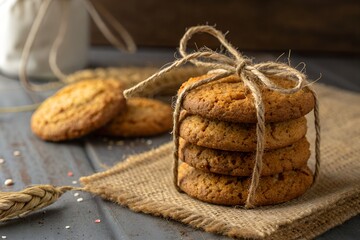 soft homemade cookies wrapped in twine for gifting