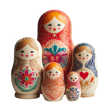 Wooden nesting dolls vintage style timeless gift