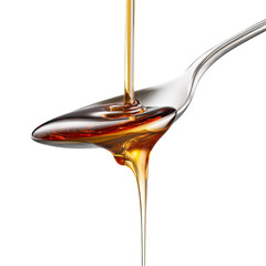 Liquid gold poured from a spoon