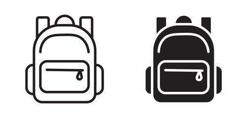 school begpack vector icon set  .