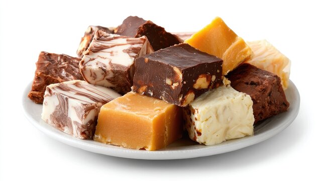 Assorted fudge squares on a plate (2)