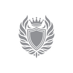 Crest Logo Design – Vintage Heraldic Shield and Royal Emblem