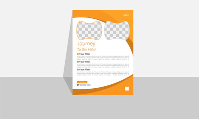 Tour flyer design template for advertising