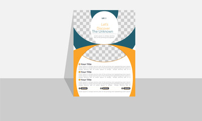 Tour flyer design template for advertising