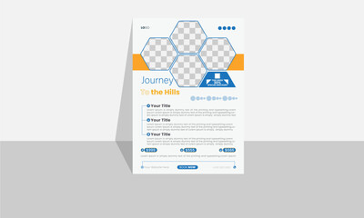 Tour flyer design template for advertising