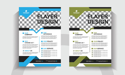 Modern Creative Business Flyer Templates. Corporate Brochure and Marketing Poster Design. 