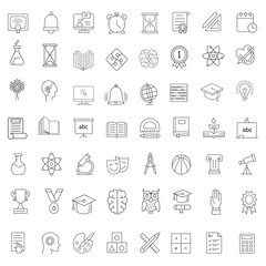 Book Line Icons Editable Stroke, Book line vector icon set. The set contains icons: Book, Audiobook, E-Reader, Studying, Tutorial, Personal Organizer, Diary, Reference Book.