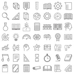 Book Line Icons Editable Stroke, Book line vector icon set. The set contains icons: Book, Audiobook, E-Reader, Studying, Tutorial, Personal Organizer, Diary, Reference Book.