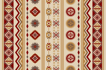 Navajo tribal vector seamless pattern. Native American ornament. Ethnic Southwestern decor style. Boho geometric ornament. Vector seamless pattern. Mexican blanket, rug. Woven carpet illustration