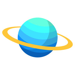 Fototapeta premium Illustration of Planet Saturn with Rings