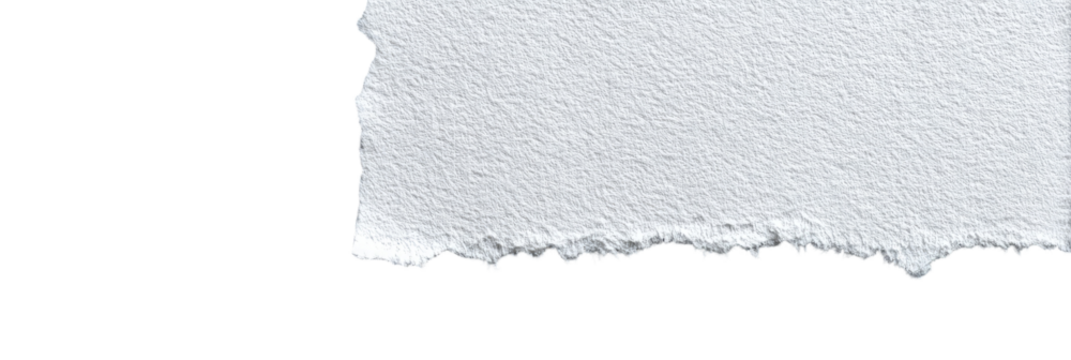 A ragged, off-white paper tear