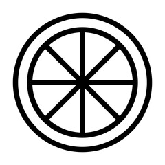 Obraz premium Lemon Slice Icon