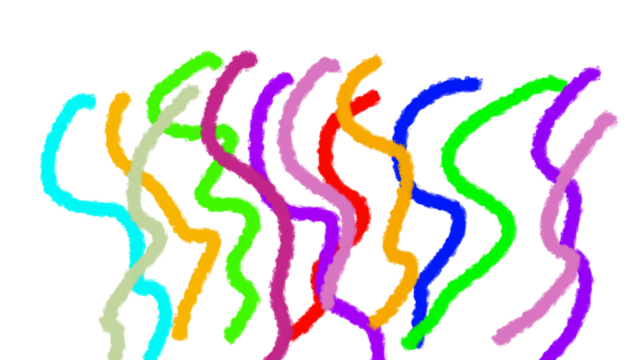 Abstract colorful wavy lines create a vibrant modern art piece suitable for backgrounds and creative design projects on transparent background