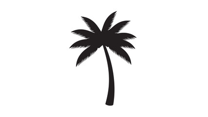 Obraz premium Tropical palm tree silhouette with vibrant color accents