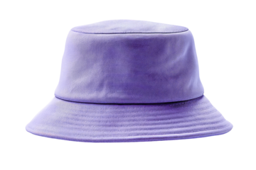 A vibrant, solid lavender bucket hat