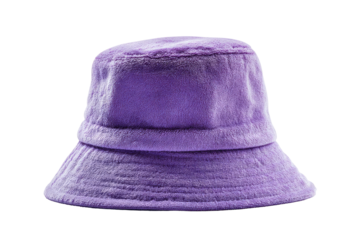 Purple bucket hat, soft texture,  front view