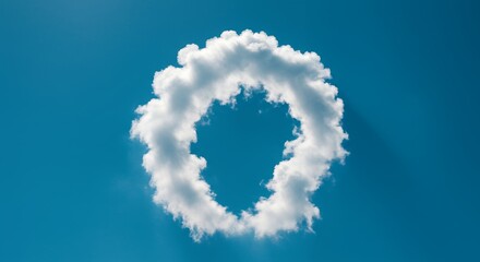 Circular cloud formation against blue sky