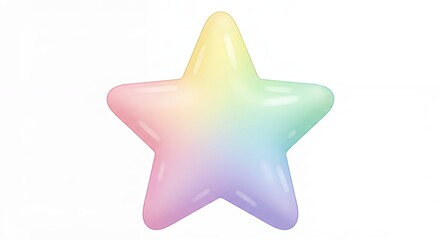 Obraz premium Colorful gradient star balloon