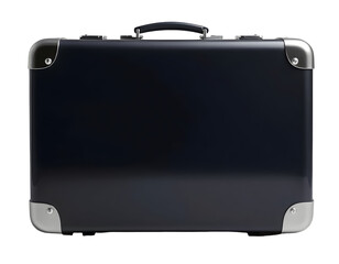 Elegant Dark Blue Suitcase with Silver Accents