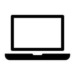 Illustration showing black remote work icon, from home, on white background