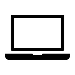 Illustration showing black remote work icon, from home, on white background