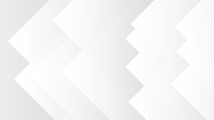 Obraz premium Abstract minimalist background featuring layered geometric shapes. White and light gray parallelograms with a soft gradient effect. Ideal for professional, business, or technology designs