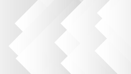 Obraz premium Abstract minimalist background featuring layered geometric shapes. White and light gray parallelograms with a soft gradient effect. Ideal for professional, business, or technology designs