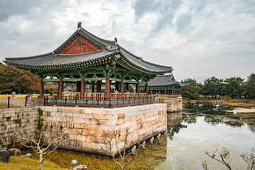 Fototapeta premium Donggung Palace & Wolji Pond in Gyeongju ancient catital of South Korea