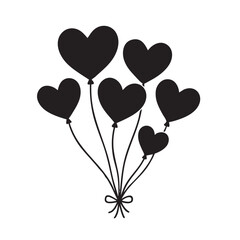 heart shape love of balloon set 