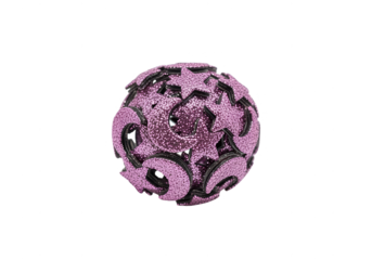 Sparkling Purple Star and Moon Ornament - Festive Decoration