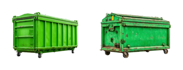 Industrial waste management urban area side view PNG set, cut out, isolated on transparent background