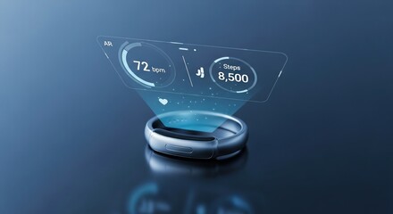 Smart Ring with Fitness and Calorie Tracking Interface