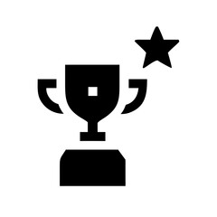 gold trophy cup with ribbon