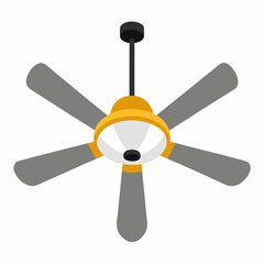 new style colorful electric celling fan, hanging fan, table fan, rechargeable fan silhouette vector icon on white background