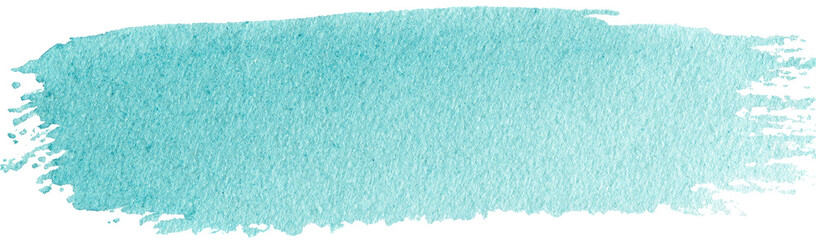 Light teal watercolor paint swatch with textured edges