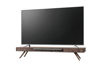 Modern TV stand with flat-screen display