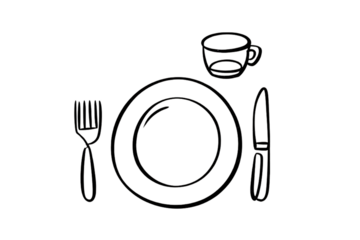 Dinner icon stock on png background.