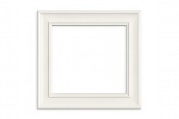 White frame with transparent background, perfect for adding your images or text, creating personalized designs